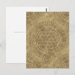 Flower Of Live - sun - seamless pattern 4 Postcard