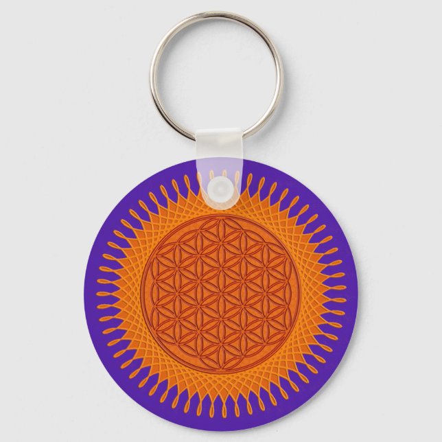 Flower Of Live / sunny design Key Ring (Front)