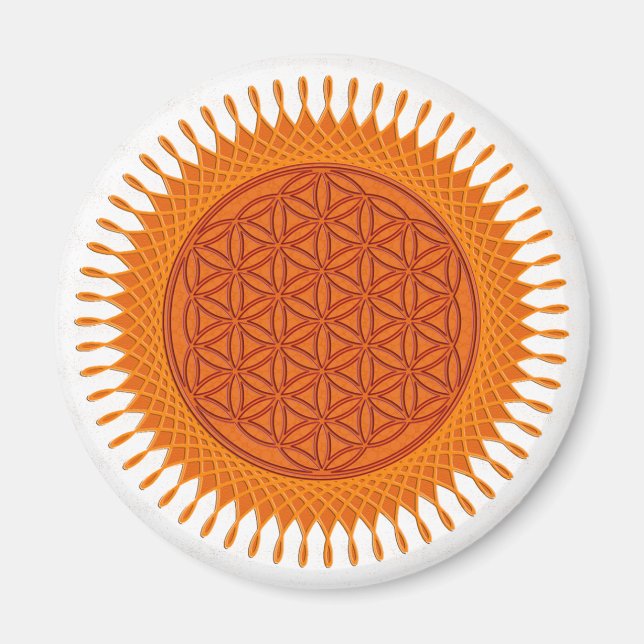 Flower Of Live / sunny design Magnet (Front)