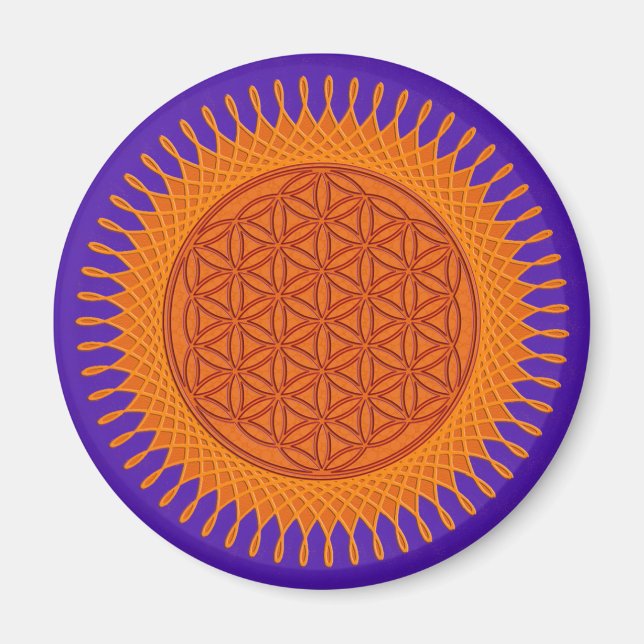 Flower Of Live / sunny design Magnet (Front)