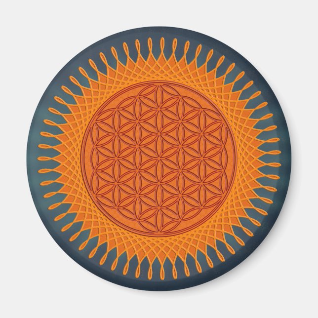 Flower Of Live / sunny design Magnet (Front)