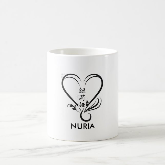flower of loto, nuria in Chinese, NURIA Coffee Mug (Center)