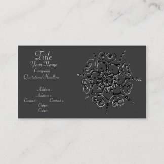Flower Of Love (Henna) (Silver/effect) Business Card