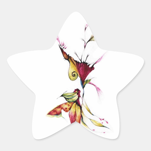 Flower of love star sticker (Front)