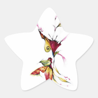 Flower of love star sticker