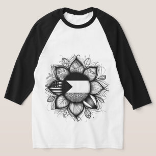 Flower of Palestine Flag, Free Palestine, Flower T-Shirt