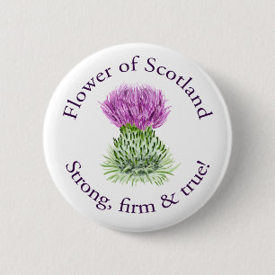 Flower of Scotland 6 Cm Round Badge