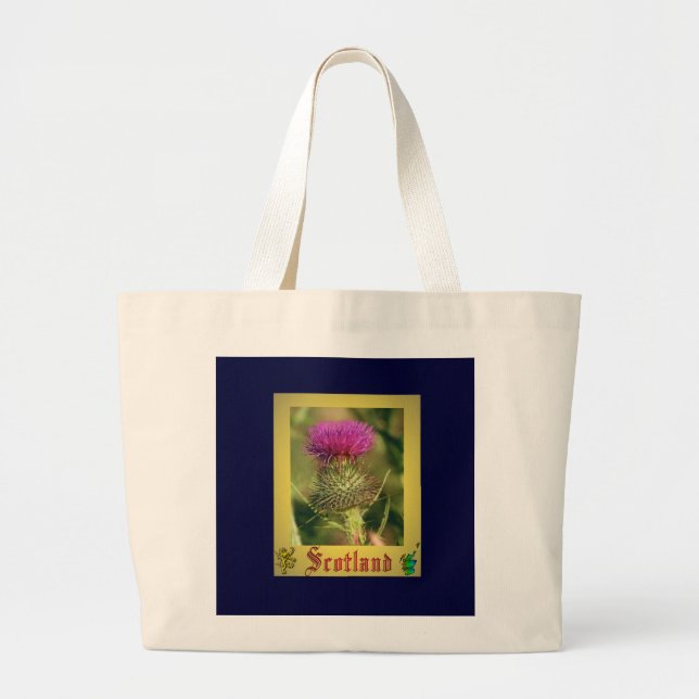 Flower Of Scotland. Large Tote Bag (Front)