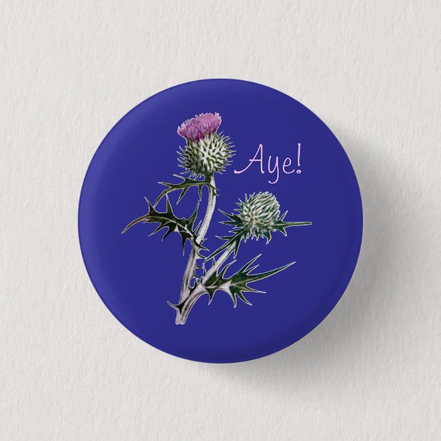 Flower of Scotland Scottish Independence Pinback 3 Cm Round Badge (Front)
