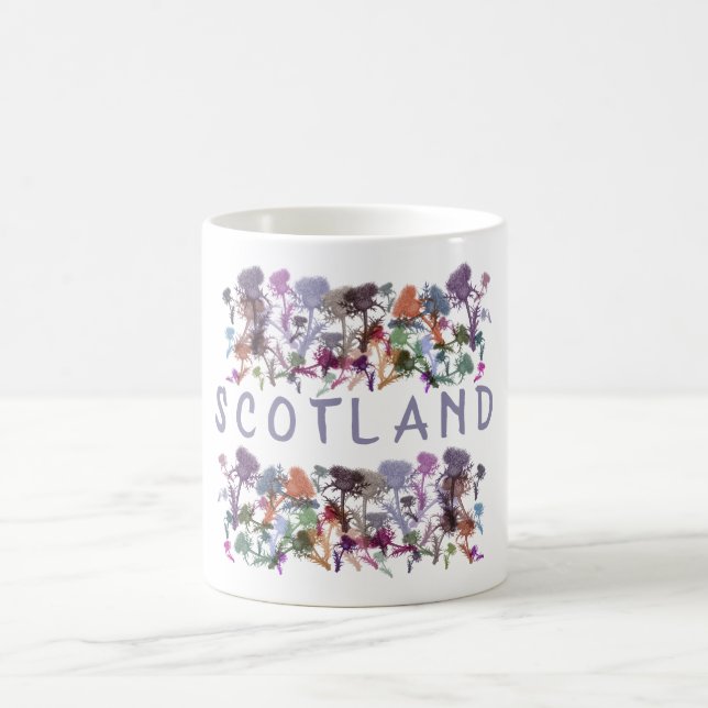 Flower of Scotland Thistles Floral Coffee Mug (Center)