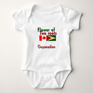 Flower of two roots guyanese-canadian baby bodysuit