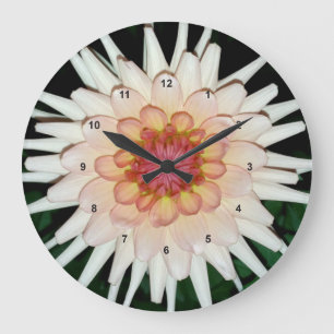 flower on a cool night large clock