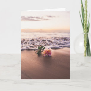 Flower on the Shore   Love   Anniversary Card
