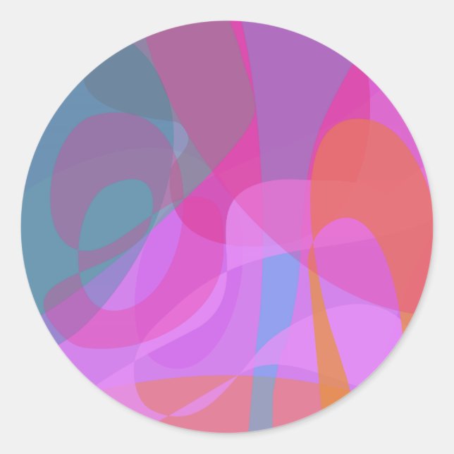 Flower Orchid Classic Round Sticker (Front)