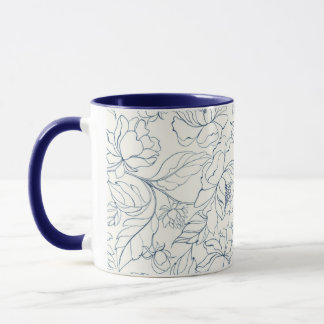 Flower outline mug