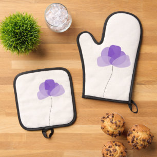 Flower Oven Mitt & Pot Holder Set