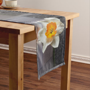 Flower over keyboard long table runner