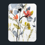 Flower Overlay - Watercolor Flowers & Stems Magnet<br><div class="desc">Flower Overlay II by Jennifer Goldberger. Features flowers and stems in a watercolor-like style.</div>