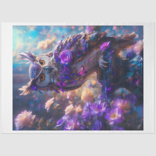 Flower Owl Tissue Paper (Front)