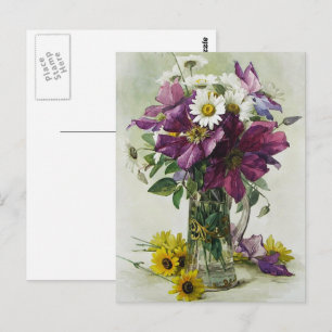 Flower Painting by Paul de Longpré Mother's Day Postcard