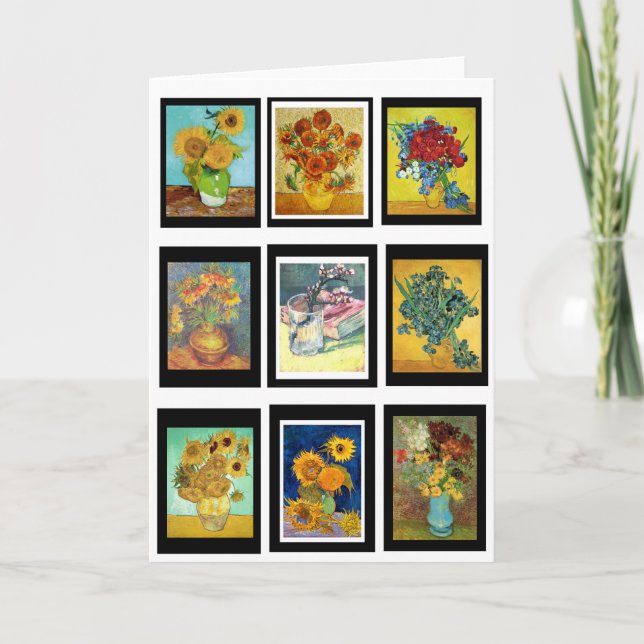 Flower Paintings by Van Gogh, Fine Art, Card (Front)