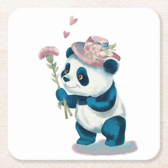Flower Panda Coaster (Front)