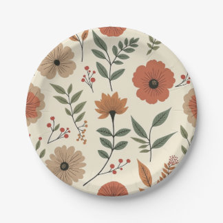 Flower  paper plate