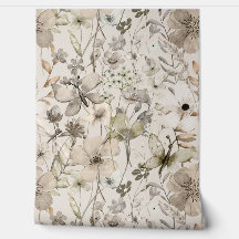 Flower paradise beige wallpaper rolls