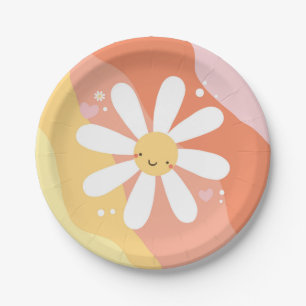 Flower Party 60's Hippie Birthday party Plates