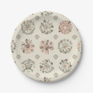 Flower party paper plates