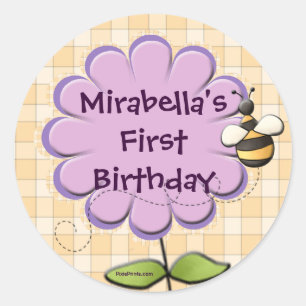 Flower Patch Bee Sticker