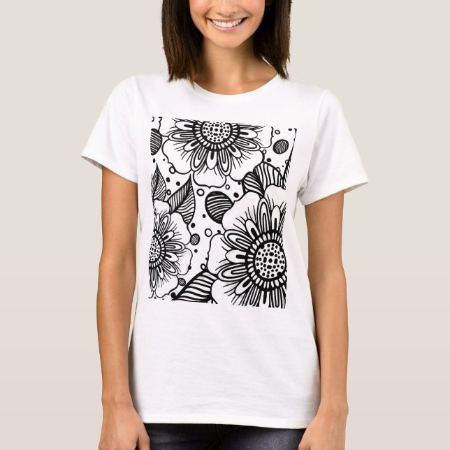 Flower Patter T-Shirt (Front)