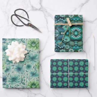 FLOWER PATTEREN GIFT WRAPING PAPER