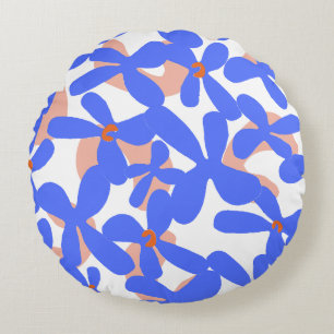 Flower pattern 2 round cushion