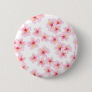 Flower pattern 6 cm round badge