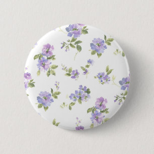 Flower pattern 6 cm round badge