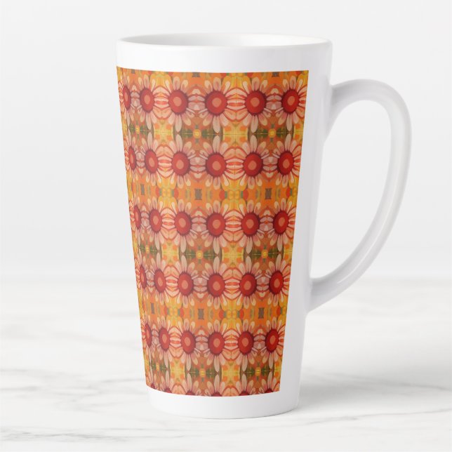 Flower Pattern 9 Matching Bubbles Cuddlebuns Latte Mug (Right)