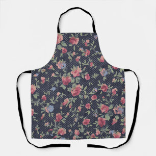 Flower Pattern All-Over Print Apron, Medium 26"x30 Apron