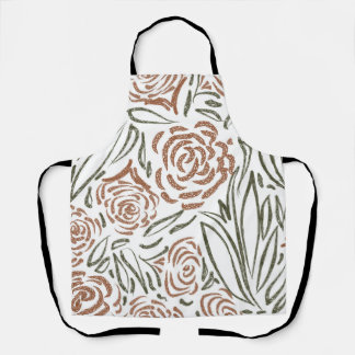 Flower pattern apron