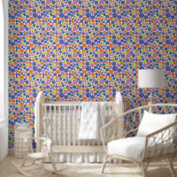 Flower Pattern - Blue, Orange, Purple, Green