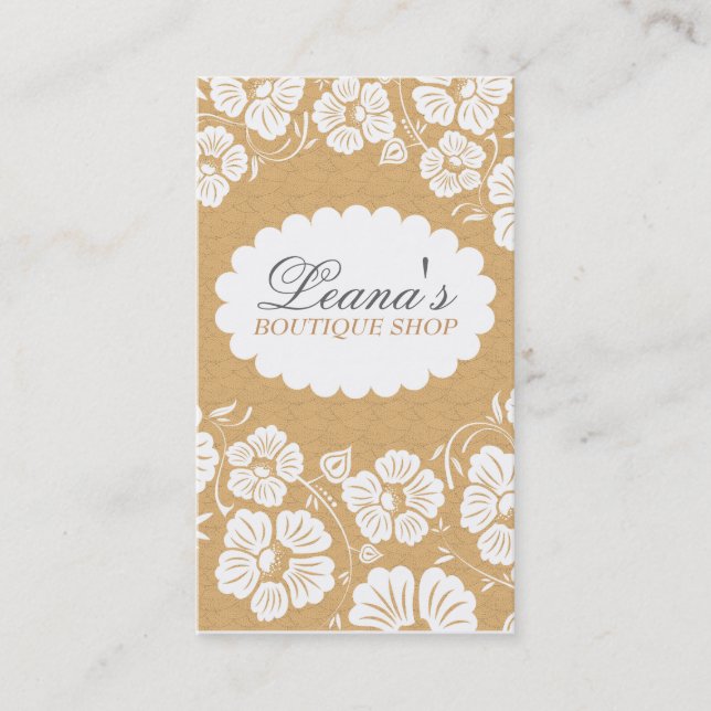 Flower Pattern Business Card (Front)