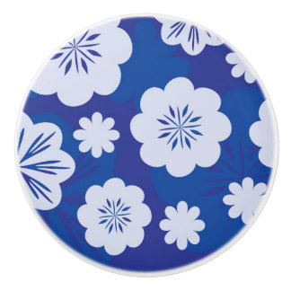 flower pattern ceramic knob