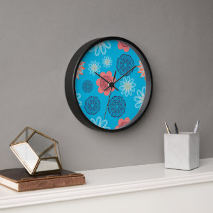 Flower Pattern Clock