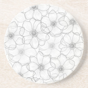 Flower pattern coaster