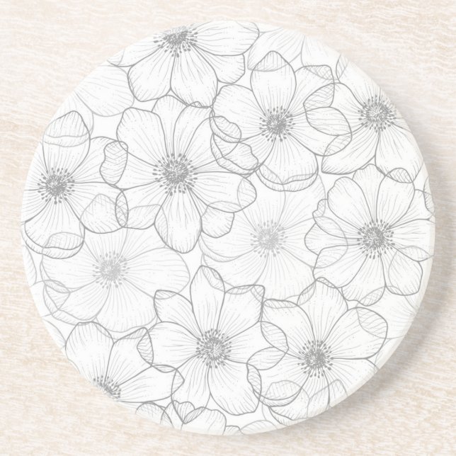 Flower pattern coaster (Front)