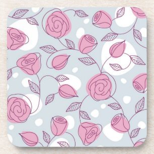 Flower pattern coaster