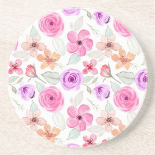 Flower pattern coaster