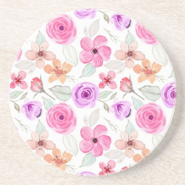 Flower pattern coaster (Front)