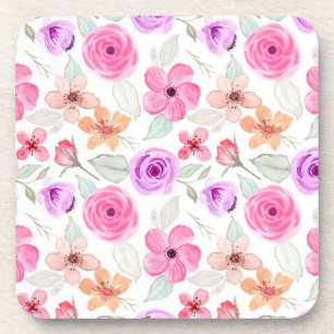 Flower pattern coaster