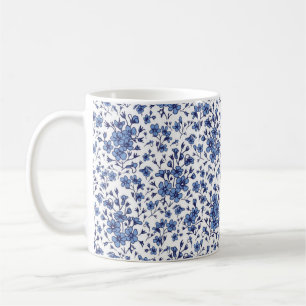 Flower pattern coffee mug